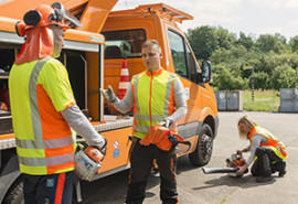 Sonnenschutz Straßenreinigung