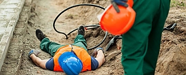 Versicherungsfall Arbeitsunfall auf einer Baustelle