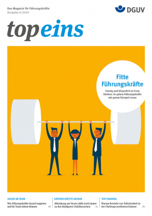 top eins 6/2020 ©DGUV Titelbild top eins 6/2020 ©DGUV