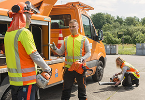 Sonnenschutz Straßenreinigung