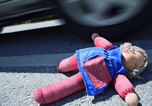 Unfall mit Kind Unfall mit Kind - Puppe